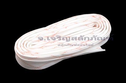 [E] ปลอกสายใยแก้ว เคลือบวานิช ทนร้อน 105&deg;C ขนาดช่องใส่สายไฟ 18 mm ยาว 1 m